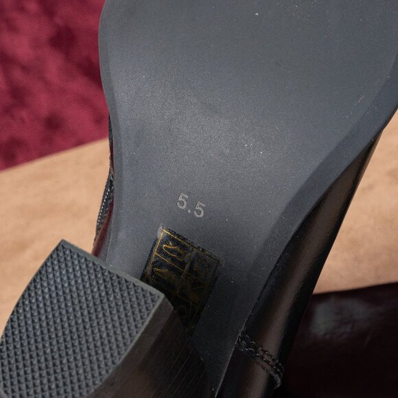 Jeffrey Campbell Women Reckon Black Leather Western Block Heel Boots sz 5.5 - Picture 8 of 9